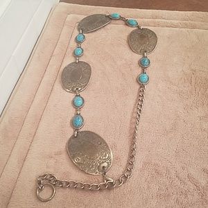 turquoise and silver plated